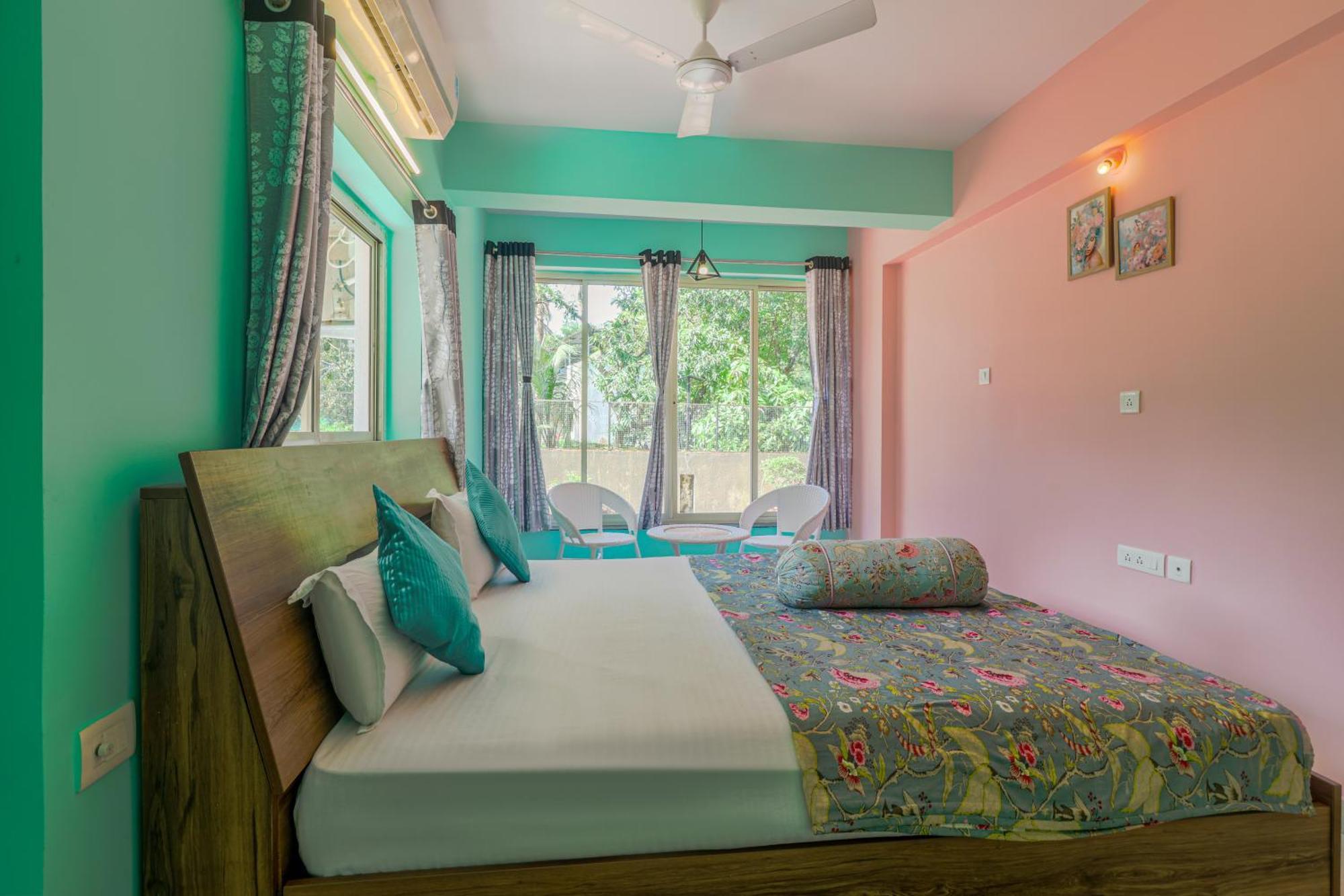 4Bhk Sparkling Apartment Near Beach Pool & Bar 2Bhkx2 Vagator Oda fotoğraf